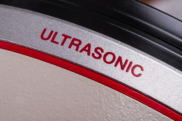 Lens with Ultrasonic Text — Stock Photo, Image