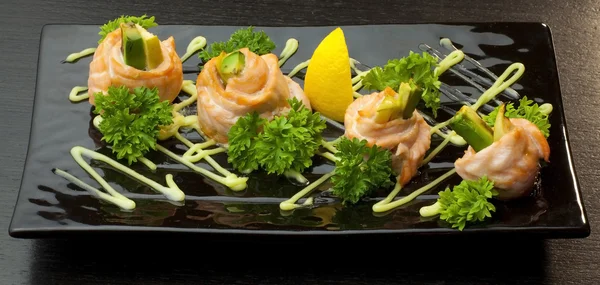 Japanisches Essen, ein schönes Gericht, Gemüse, Vitamine — Stockfoto