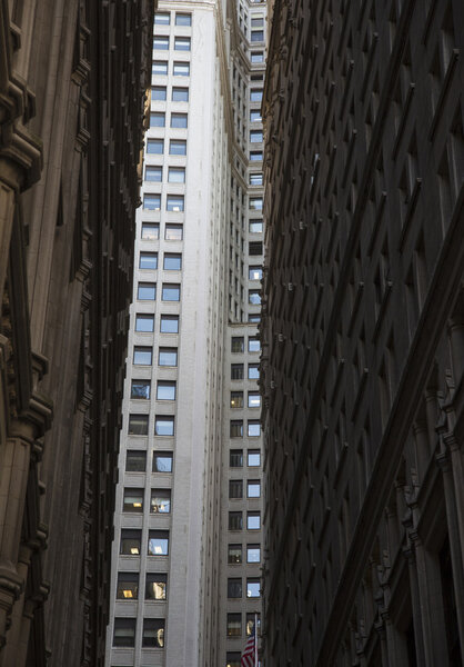 New york, manhattan, skyscrapers, cityscape, glass and concrete