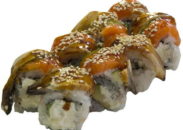 Sushi, rolky, japonské jídlo, — Stock fotografie