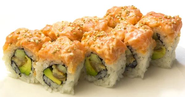 Japansk mat, sushi, rullar, — Stockfoto