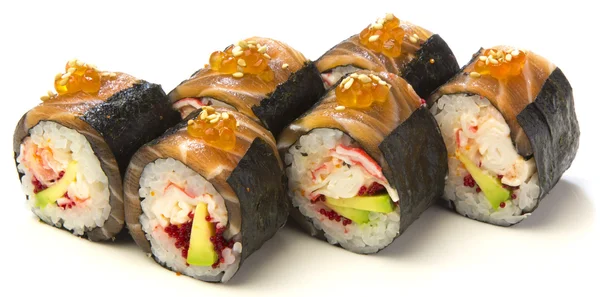 Japansk mat, sushi, rullar, — Stockfoto