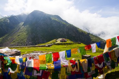 Hindistan, Dağları, Himalayalar, köy,