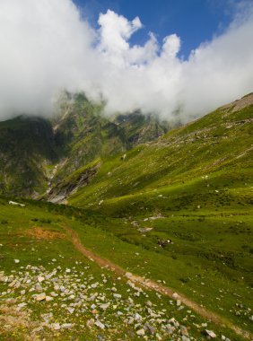 Hindistan, dağlar, Himalayalar, köy,