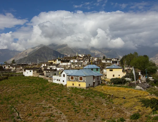 India, las montañas, los Himalayas, el pueblo , —  Fotos de Stock