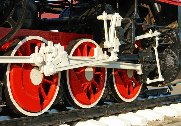 Locomotiva, mecanismo ferroviário — Fotografia de Stock