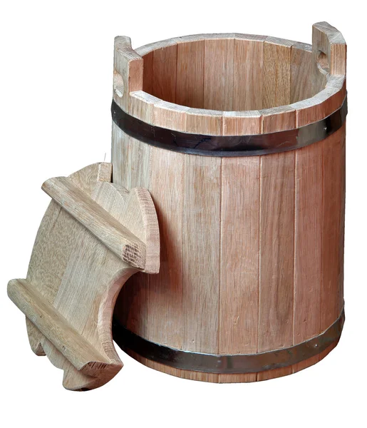 Fából készült hordó, termelő kerámia, — Stock Fotó