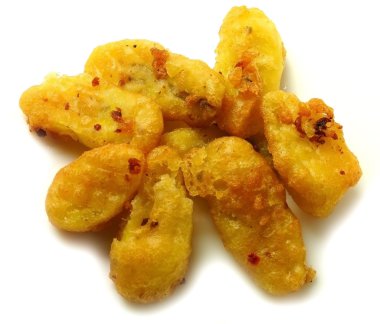 kızarmış balık ve karides