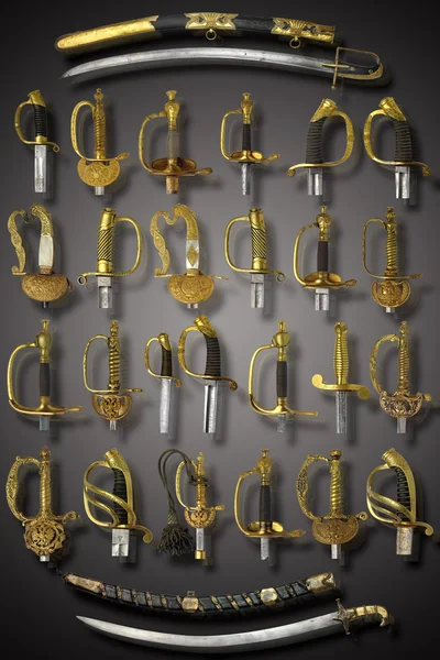 Collectie van messen en zwaarden — Stockfoto