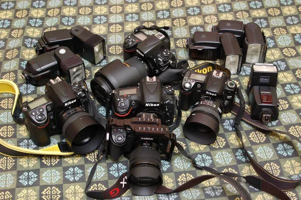 Macchine Fotografiche Videocamere Nikon Lumix — Foto Stock