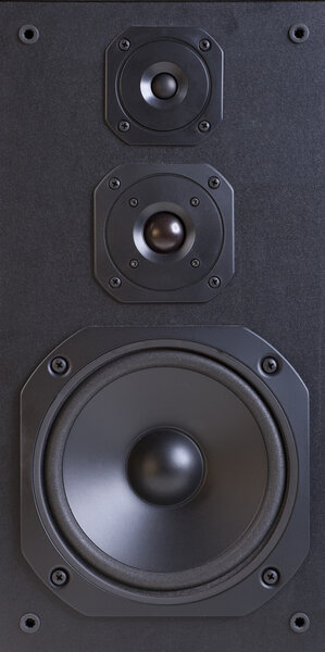 Three way speaker system close-up