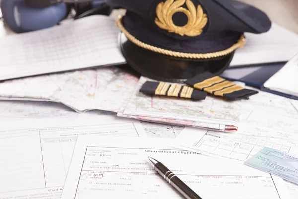 Airplane pilot equipment — Stock Photo, Image