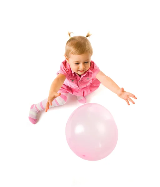 Carino bambino con palloncino — Foto Stock