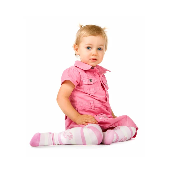 Baby girl sitting — Stock Photo, Image