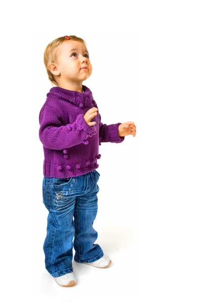 Portrait of Baby Looking Up — Stock Photo, Image