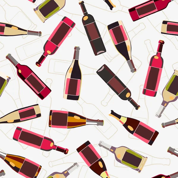 Wine bottles seamless pattern Stock Vector Image by ©natashin 29219691
