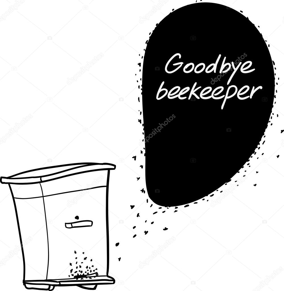 Honey bee swarm — Stock Vector © natashin #29218989