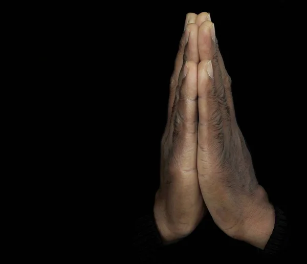 Rezando Deus Com Mãos Juntas Foto Stock — Fotografia de Stock