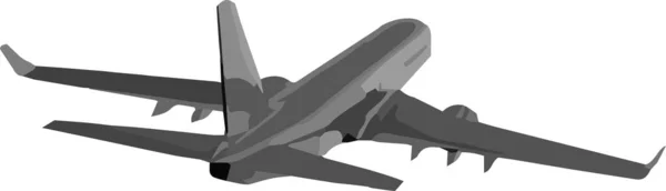 Avión Reacción Vectorial Vuelo — Archivo Imágenes Vectoriales