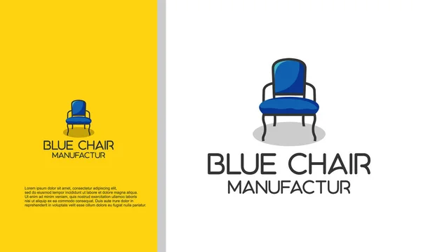 Ilustracja Projektu Logo Producenta Krzesła — Wektor stockowy