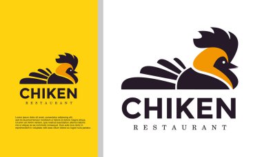 Tavuk resto 'nun logo çizim vektörü grafiği.