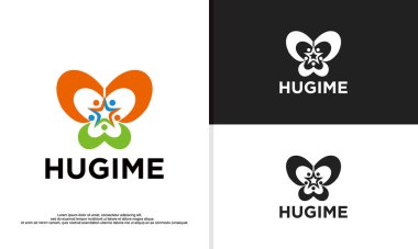 Takım çalışmasının logo illüstrasyon vektör grafiği