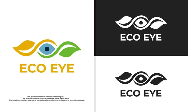 Ilustracja Projekt Logo Pielęgnacja Oczu — Wektor stockowy