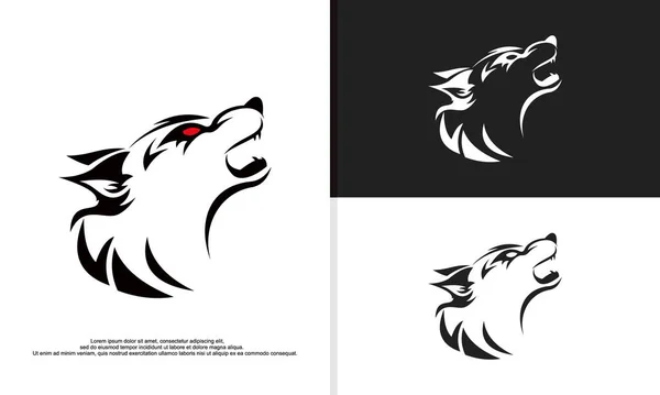 Logo Illustration Vectoriel Graphique Tête Loup Dans Style Tribal Graphismes Vectoriels