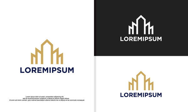 logo illustration vector graphic of real estate company