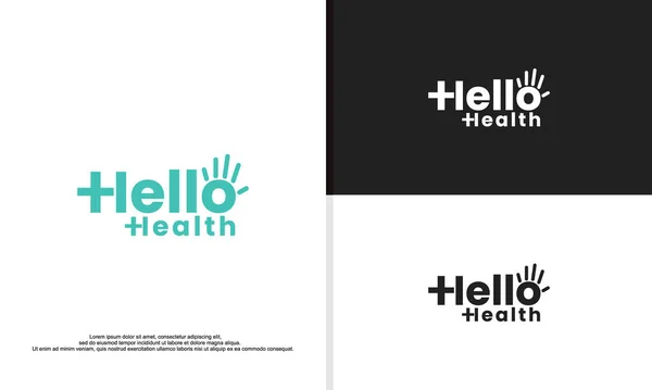 Logo Illustration Vektorgrafik Von Hallo Gesundheit — Stockvektor