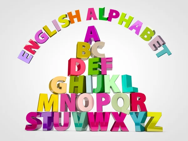 Alfabetu angielskiego — Zdjęcie stockowe