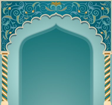 Islamic arch design clipart