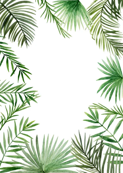 Шаблон карти тропічних листя — стокове фото