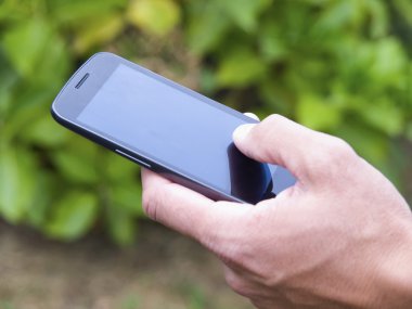 adam el modern mobil akıllı telefon 4 ekrana dokunmak