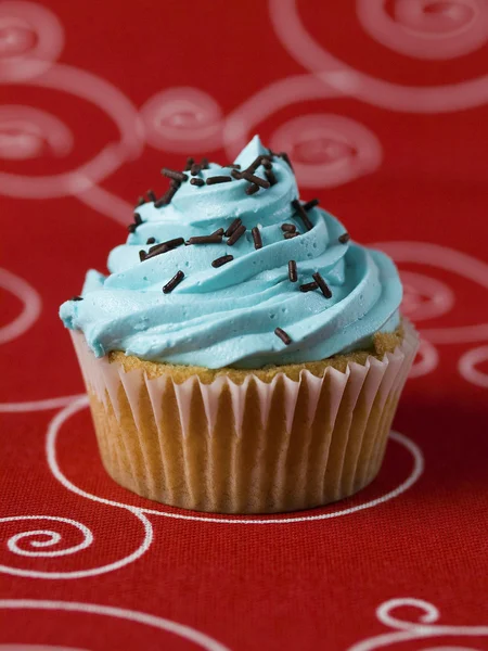 Un cupcake blu — Foto Stock