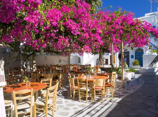 Small square in Mykonos — Stock Photo, Image