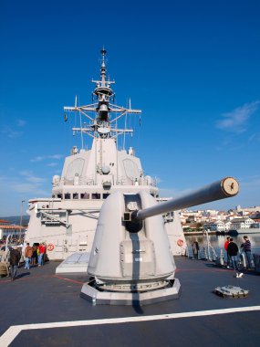 Ferrol, İspanya-Şubat 16: Fırkateyn f-101 alvaro de bazan sırasında