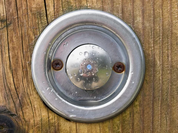 Push button with drops — Stock Photo, Image