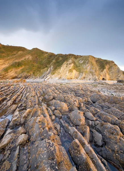 Flysch in La Vega beach, Asturias, Spain — Stock Photo, Image