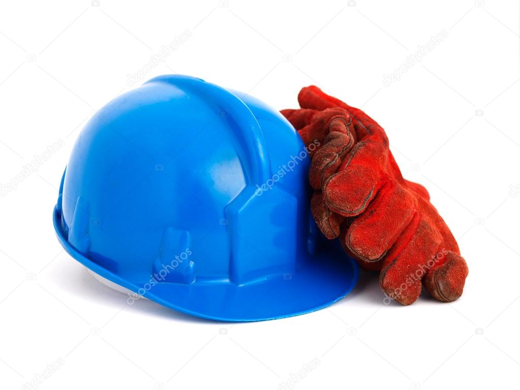 Safety helmet and gloves