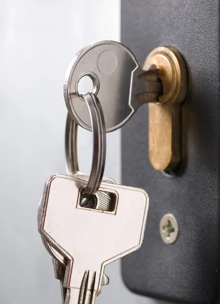 Key stuck in a lock — Stock Photo, Image