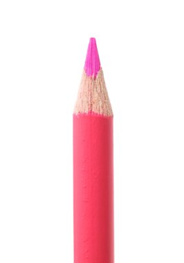 Beyaz arkaplanda izole edilmiş pembe kalem