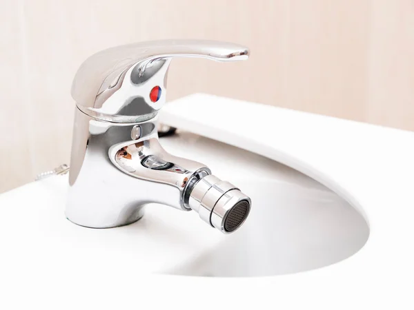 Chrome mixer tap — Stock Photo, Image