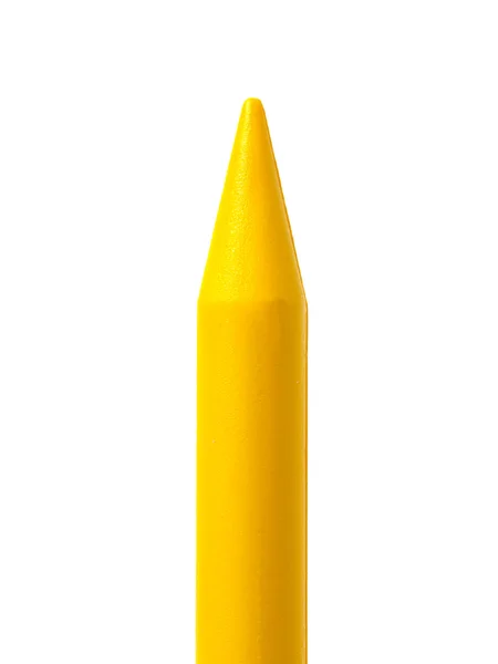 Yellow wax crayon detail — Stock Photo, Image