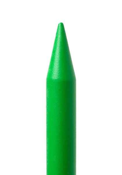 Green wax crayon — Stock Photo, Image