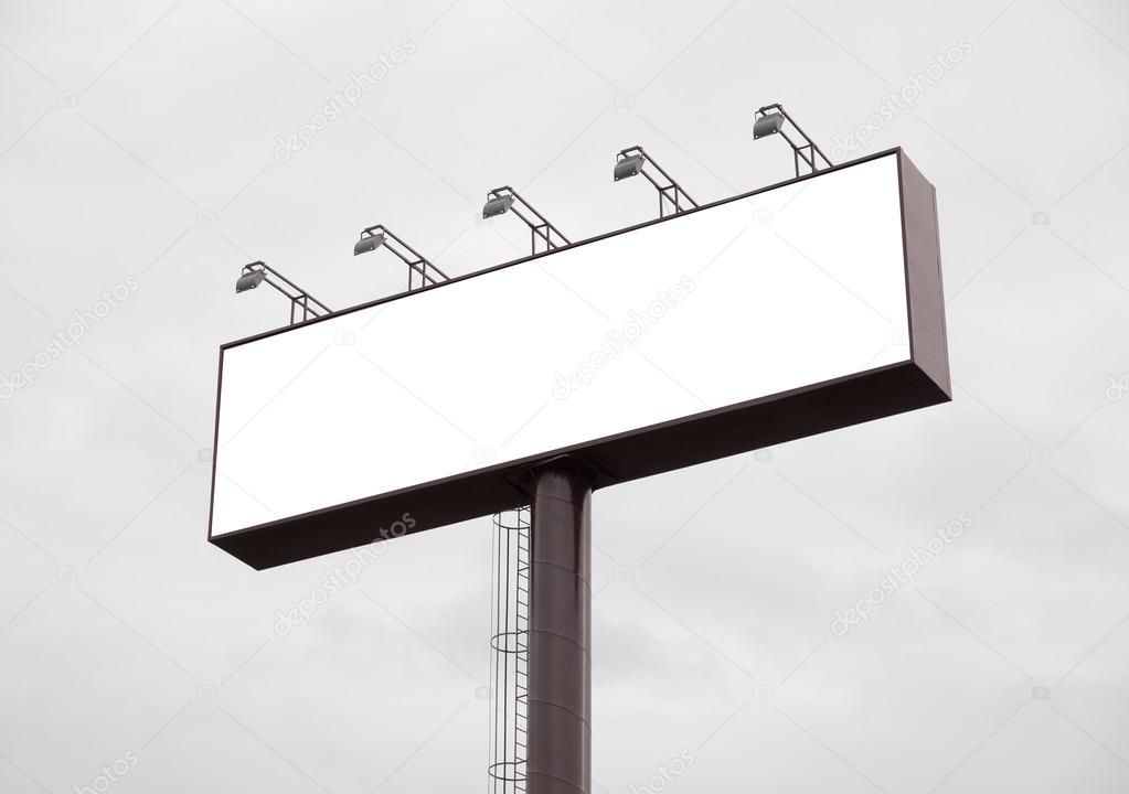 Large billboard with blank space