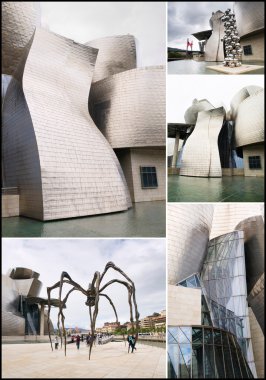 BILBAO, SPAIN-JULY 19: The Guggenheim Museum in Bilbao, Spain, o clipart