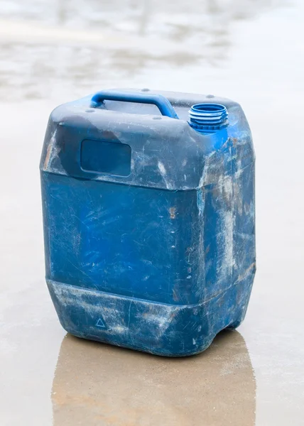 Blue plastic drum — Stock Photo, Image