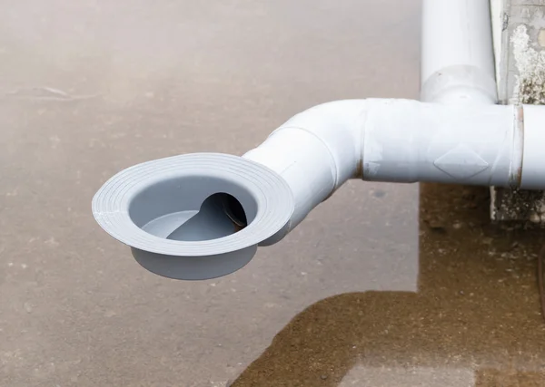 Plastic drain in a work — Stock Photo, Image