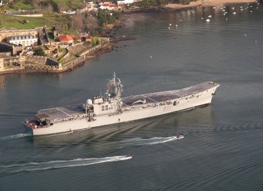 Ferrol, İspanya-Şubat 08: uçak gemisi principe de asturias